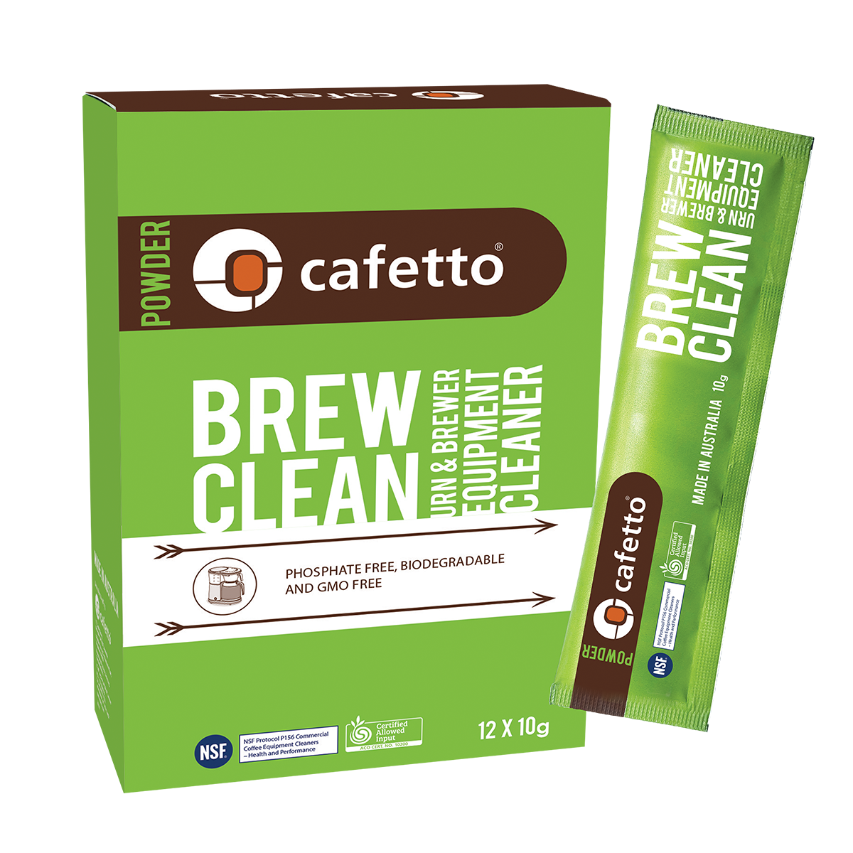 Cafetto Brew Clean 12 x 10g Sachets